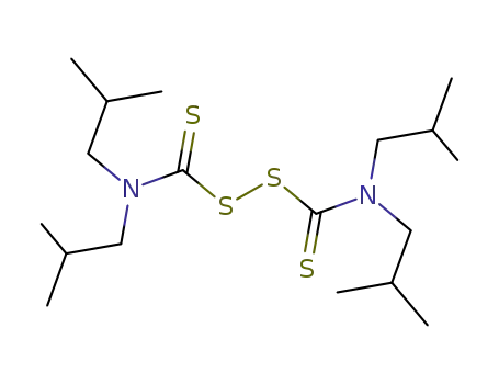 Molecular Structure of 3064-73-1 (Thioperoxydicarbonicdiamide ([(H2N)C(S)]2S2), N,N,N',N'-tetrakis(2-methylpropyl)-)