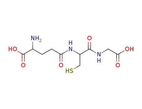 70-18-8,Glutathione,Glutathione(8CI);Glycine, N-(N-L-g-glutamyl-L-cysteinyl)-;Copren;Glutathion;Glutathione-SH;Glutide;Glutinal;Isethion;L-Glutathione;N-(N-L-g-Glutamyl-L-cysteinyl)glycine;Tathione;g-Glutamylcysteinylglycine;g-L-Glutamyl-L-cysteinylglycine;Glycine, L-g-glutamyl-L-cysteinyl-;GSH;L-Glutathione Reduced;