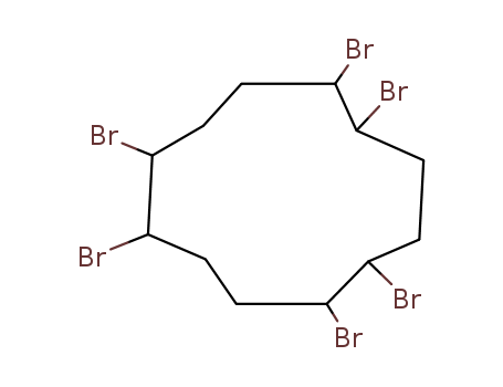 3194-55-6,1,2,5,6,9,10-Hexabromocyclododecane,Bromkal 73-6D;FR 1206;FR 1206HT;Pyroguard SR 104;SR 104;YM 88A;Hexabromocyclododecane(HBCD);