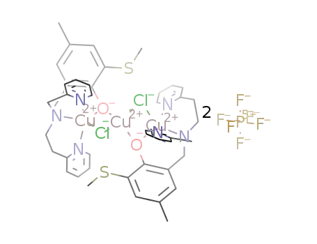 [Cu3Cl2(2-[(2-pyridylmethyl)(2'-pyridylethyl)amino-methyl]-4-methyl-6(methylthio)phenolate)2](hexafluorphosphate)2