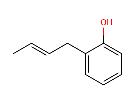 Molecular Structure of 14004-15-0 (Phenol, 2-(2E)-2-butenyl-)