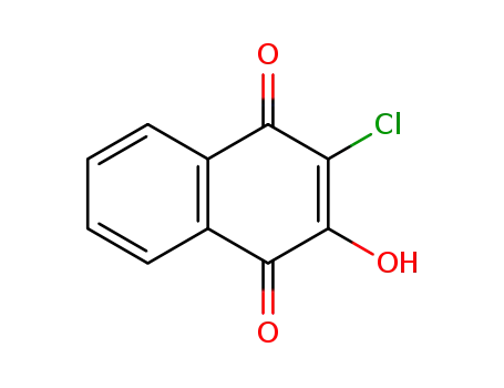 Molecular Structure of 1526-73-4 (2-Chloro-3-hydroxy-1,4-naphthoquinone)
