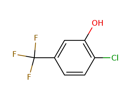 Molecular Structure of 40889-91-6 (2-CHLORO-5-(TRIFLUOROMETHYL)PHENOL)