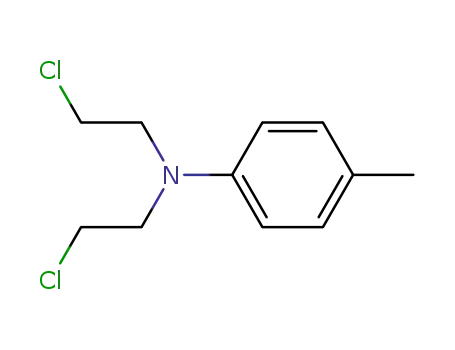 Molecular Structure of 1204-68-8 (N,N-BIS(2-CHLOROETHYL)-4-METHYLANILINE)