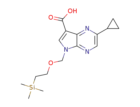2-cyclopropyl-5-((2-trimethylsilanyl)ethoxymethyl)-5H-pyrrolo[2,3-b]pyrazin-7-carboxylic acid