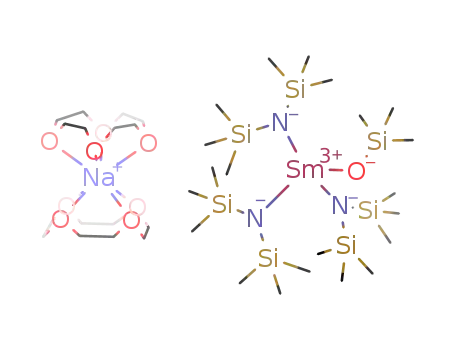 [Na((CH2CH2O)4)2](1+)*[Sm(N(Si(CH3)3)2)3(OSi(CH3)3)](1-)=[Na((CH2CH2O)4)2][Sm(N(Si(CH3)3)2)3(OSi(CH3)3)]