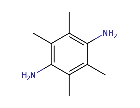 3102-87-2,2,3,5,6-TETRAMETHYL-1,4-PHENYLENEDIAMINE,p-Phenylenediamine,2,3,5,6-tetramethyl- (6CI,7CI,8CI);1,4-Diamino-2,3,5,6-tetramethylbenzene;2,3,5,6-Tetramethyl-1,4-benzenediamine;2,3,5,6-Tetramethyl-1,4-phenylenediamine;2,3,5,6-Tetramethyl-p-phenylenediamine;2,3,5,6-Tetramethylphenylenediamine;DAD(H);Diaminodurene;Diaminodurol;Durenediamine;NSC 158251;