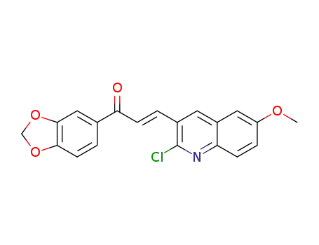 (2E)-1-(1',3'-benzodioxol-5-yl)-3-(2-chloro-6-methoxyquinolin-3-yl)-2-propen-1-one