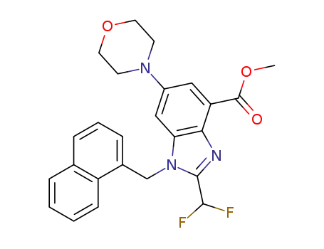 methyl 2-(difluoromethyl)-6-morpholino-1-(naphthalen-1-ylmethyl)-1H-benzo[d]imidazole-4-carboxylate