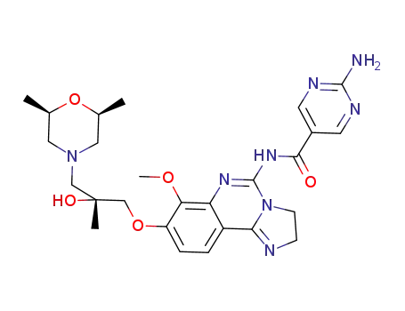 rel-2-amino-N-{8-({(2R)-3-[(2R,6S)-2,6-dimethylmorpholin-4-yl]-2-hydroxy-2-methylpropyl}oxy)-7-methoxy-2,3-dihydroimidazo[1,2-c]quinazolin-5-yl}pyrimidine-5-carboxamide