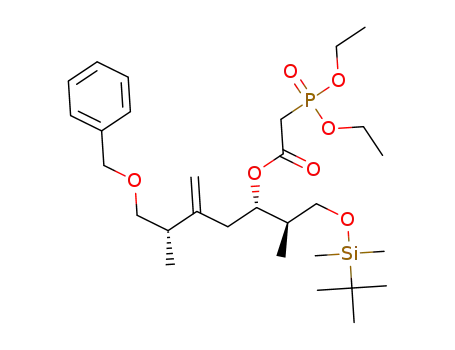 (2R,3S,6S)-7-(benzyloxy)-1-((tert-butyldimethylsilyl)oxy)-2,6-dimethyl-5-methyleneheptan-3-yl 2-(diethoxyphosphoryl)acetate