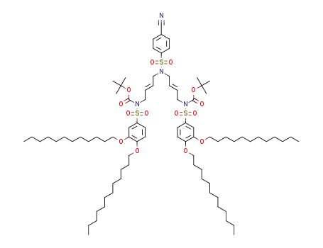 (E,E)-1,11-bis(tert-butyloxycarbonyl)-6-[(4-cyanophenyl)sulfonyl]-1,11-bis{[(3,4-didodecyloxy)phenyl]sulfonyl}-1,6,11-triazaundeca-3,8-diene
