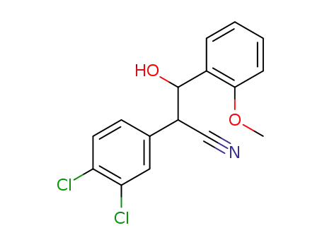 2-(3,4-dichlorophenyl)-3-hydroxy-3-(2-methoxyphenyl)propanenitrile