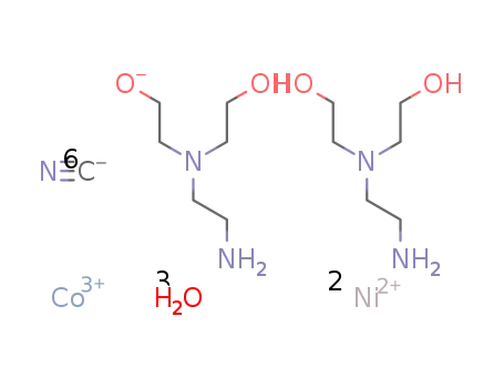 [Ni2(N,N-bis(2-hydroxyethyl)ethylenediamine)2Co(CN)6]*3H2O