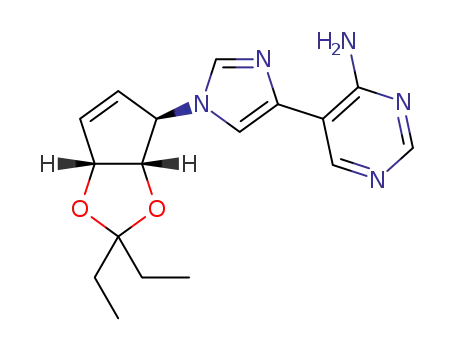 5-(1-((3aS,4R,6aR)-2,2-diethyl-4,6a-dihydro-3aH-cyclopenta[d][1,3]dioxol-4-yl)-1H-imidazol-4-yl)pyrimidin-4-amine