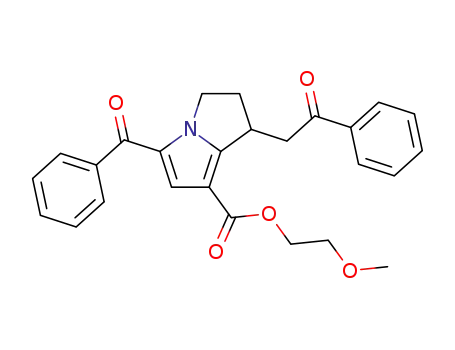 2-methoxyethyl 5-benzoyl-1-(2-oxo-2-phenylethyl)-2,3-dihydro-1H-pyrrolizine-7-carboxylate