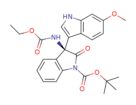 tert-butyl (R)-3-((ethoxycarbonyl)amino)-3-(6-methoxy-1H-indol-3-yl)-2-oxoindoline-1-carboxylate
