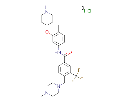 N-(4-methyl-3-(piperidin-4-yloxy)phenyl)-4-((4-methylpiperazin-1-yl)methyl)-3-(trifluoromethyl)benzoamide trihydrochloride