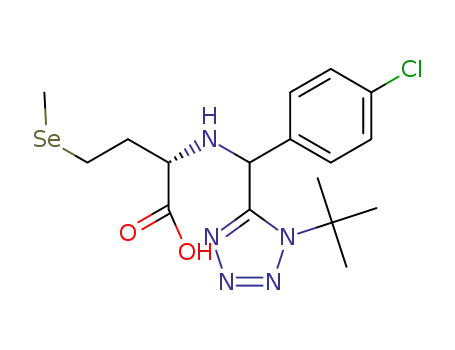 (2S)-2-(((1-(tert-butyl)-1H-tetrazol-5-yl)(4-chlorophenyl)methyl)amino)-4-(methylselanyl)butanoic acid