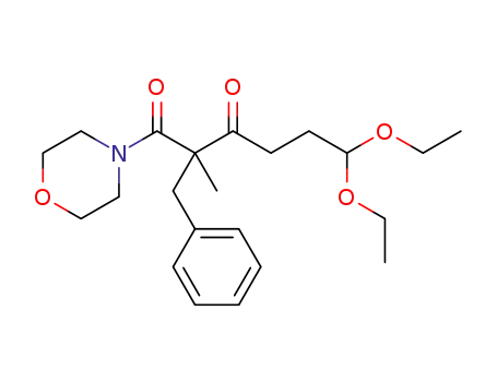 2-benzyl-6,6-diethoxy-2-methyl-1-morpholinohexane-1,3-dione