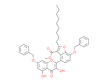 methyl 7-(benzyloxy)-4-[7-(benzyloxy)-3,5-dihydroxy-4-oxo-4H-chromen-2-yl]-2-nonylbenzofuran-3-carboxylate
