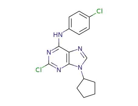 (2-chloro-9-cyclopentyl-9H-purin-6-yl)-(4-chlorophenyl)amine