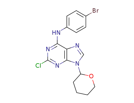 (4-bromophenyl)-[2-chloro-9-(tetrahydro-pyran-2-yl)-9H-purin-6-yl]amine