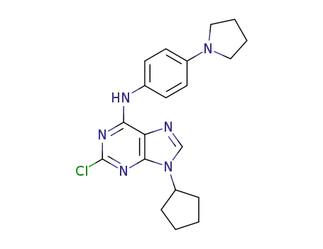 (2-chloro-9-cyclopentyl-9H-purin-6-yl)-(4-pyrrolidin-1-yl-phenyl)amine