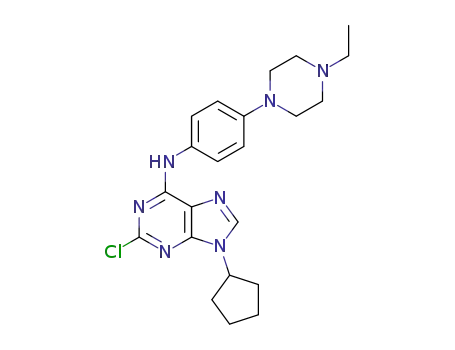 (2-chloro-9-cyclopentyl-9H-purin-6-yl)-[4-(4-ethyl-piperazin-1-yl)-phenyl]-amine