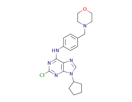 (2-chloro-9-cyclopentyl-9H-purin-6-yl)-(4-morpholin-4-ylmethyl-phenyl)-amine