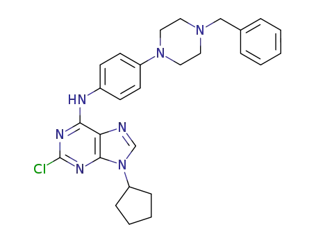[4-(4-benzylpiperazin-1-yl)phenyl](2-chloro-9-cyclopentyl-9H-purin-6-yl)amine