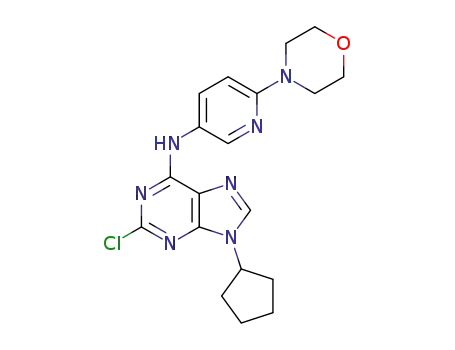 (2-chloro-9-cyclopentyl-9H-purin-6-yl)-(6-morpholin-4-yl-pyridin-3-yl)-amine