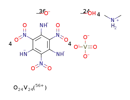 [NH2Me2]4{[V6O6(OCH3)9(VO4)]4(1,3,5-triamido-2,4,6-trinitrobenzene)4}·(MeOH)24