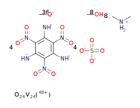 [NH2Me2]8{[V6O6(OCH3)9(SO4)]4(1,3,5-triamido-2,4,6-trinitrobenzene)4}·(MeOH)9
