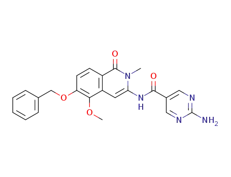 2-amino-N-(6-(benzyloxy)-2-methyl-5-methoxy-1-oxo-1,2-dihydroisoquinoline-3-yl)pyrimidine-5-carboxamide