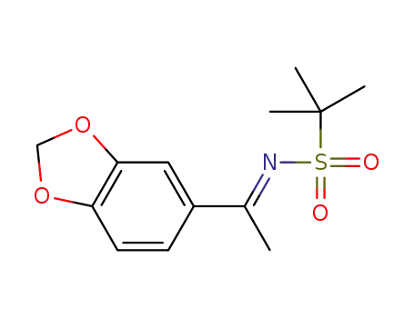 (E)-N-(1-(benzo[d][1,3]dioxol-5-yl)ethylidene)-2-methylpropane-2-sulfonamide