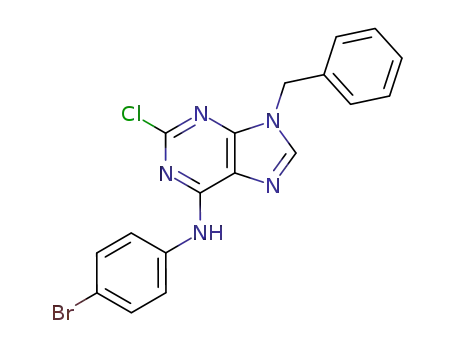 (9-benzyl-2-chloro-9H-purin-6-yl)-(4-bromophenyl)amine