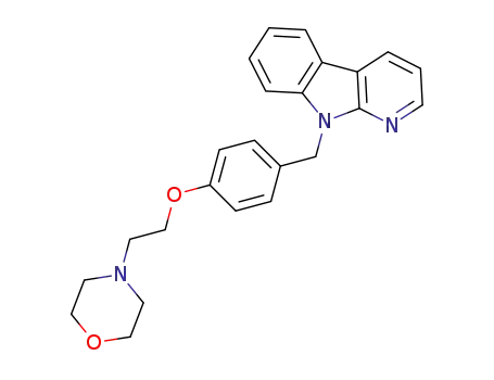 4-(2-(4-((9H-pyridyl[2,3-b]indol-9-yl)methyl)phenoxy)ethyl)morpholine