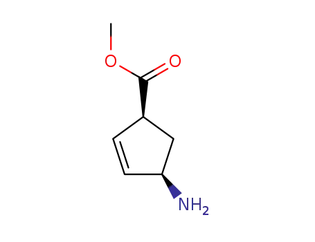 Molecular Structure of 138923-03-2 (2-Cyclopentene-1-carboxylicacid,4-amino-,methylester,(1S,4R)-(9CI))