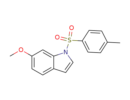 Molecular Structure of 107734-26-9 (1H-Indole, 6-methoxy-1-[(4-methylphenyl)sulfonyl]-)
