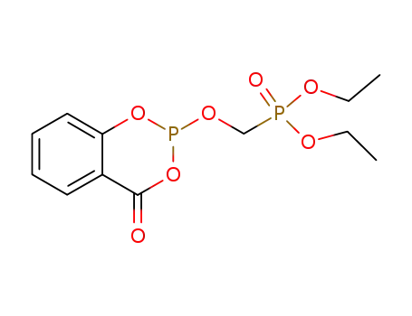 Molecular Structure of 140383-34-2 (Phosphonic acid,
[[(4-oxo-4H-1,3,2-benzodioxaphosphorin-2-yl)oxy]methyl]-, diethyl ester)