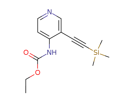Molecular Structure of 112671-58-6 (Carbamic acid, [3-[(trimethylsilyl)ethynyl]-4-pyridinyl]-, ethyl ester)