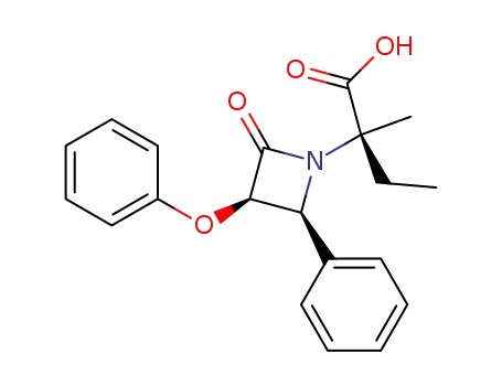 (R)-2-Methyl-2-((3R,4S)-2-oxo-3-phenoxy-4-phenyl-azetidin-1-yl)-butyric acid
