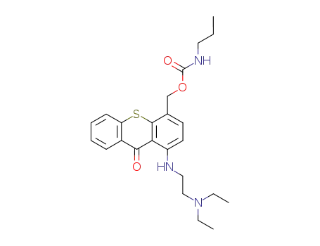 Molecular Structure of 111324-57-3 (Carbamic acid, propyl-,
[1-[[2-(diethylamino)ethyl]amino]-9-oxo-9H-thioxanthen-4-yl]methyl ester)