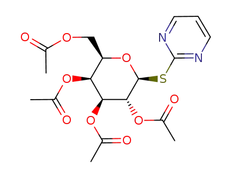 Acetic acid (2S,3R,4S,5S,6R)-4,5-diacetoxy-6-acetoxymethyl-2-(pyrimidin-2-ylsulfanyl)-tetrahydro-pyran-3-yl ester