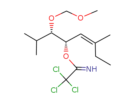 2,2,2-Trichloro-acetimidic acid (Z)-(S)-1-((S)-1-methoxymethoxy-2-methyl-propyl)-3-methyl-pent-2-enyl ester