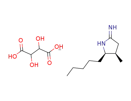 (4R,5R)-4-Methyl-5-pentyl-pyrrolidin-2-ylideneamine; compound with 2,3-dihydroxy-succinic acid