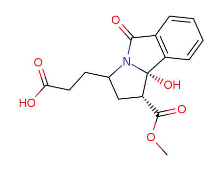 3-(2-carboxy-ethyl)-9b-hydroxy-5-oxo-2,3,5,9b-tetrahydro-1H-pyrrolo[2,1-a]isoindole-1-carboxylic acid methyl ester
