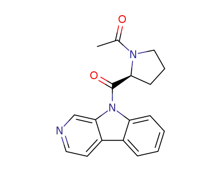 Molecular Structure of 316789-84-1 (9H-Pyrido[3,4-b]indole, 9-[[(2S)-1-acetyl-2-pyrrolidinyl]carbonyl]-)
