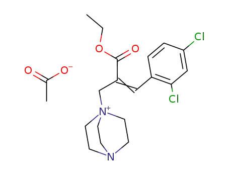 Acetate1-[(E)-3-(2,4-dichloro-phenyl)-2-ethoxycarbonyl-allyl]-4-aza-1-azonia-bicyclo[2.2.2]octane;